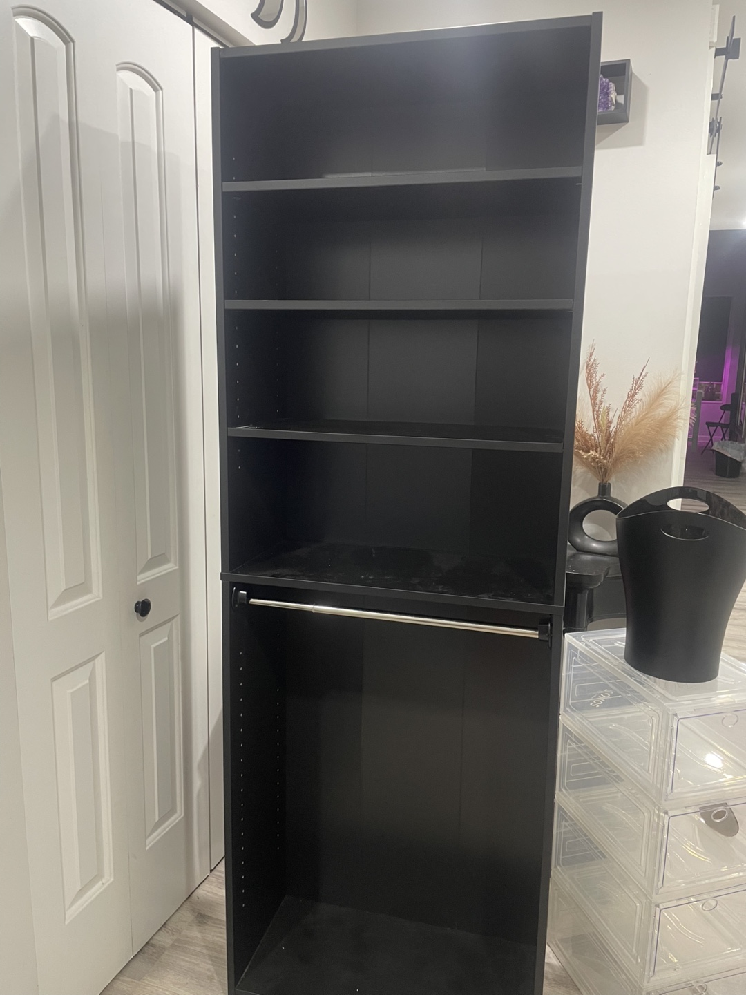 Black Wardrobe/Shelving Unit bookcase