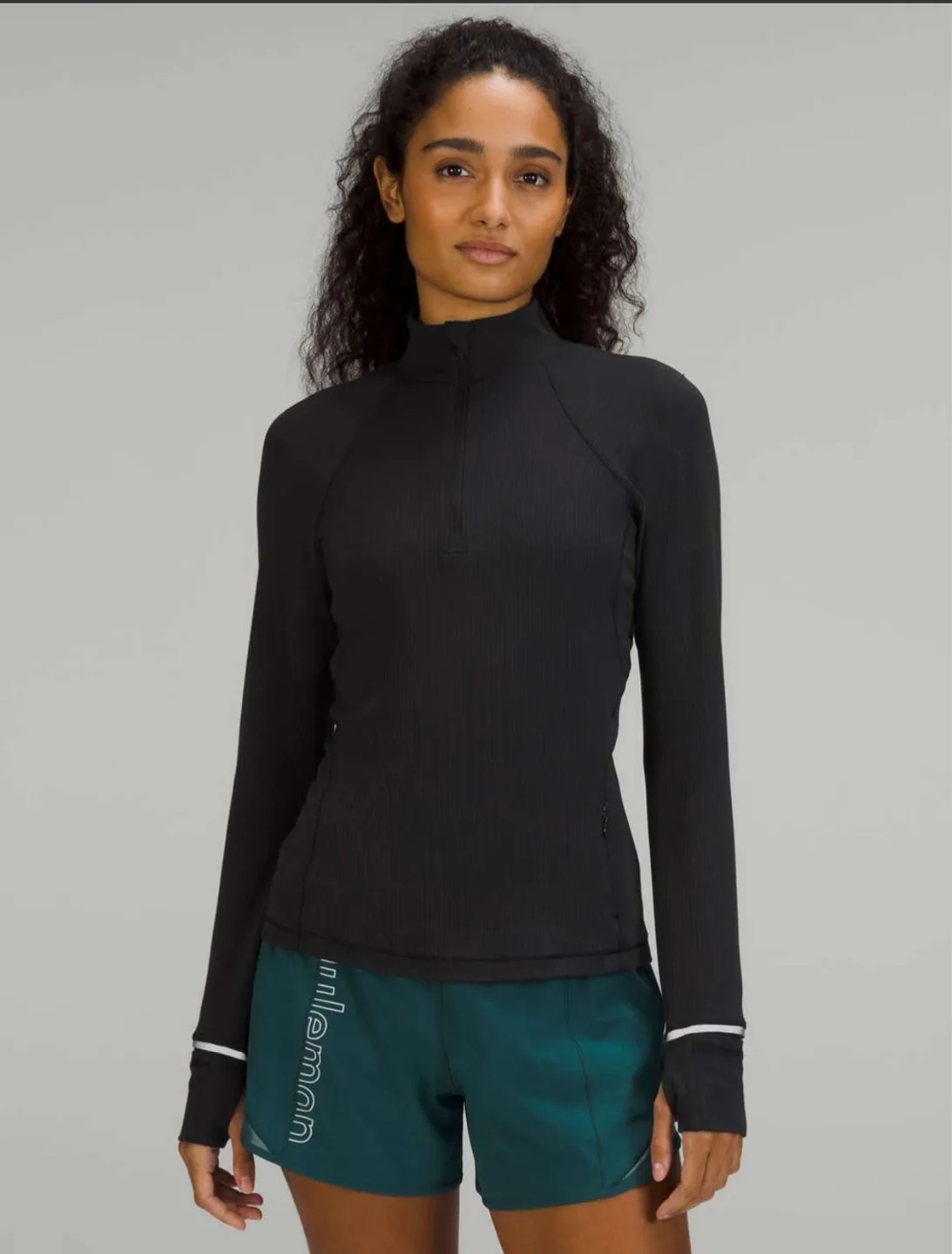Lululemon Its Rulu Run Ribbed Half Zip - size 8 thumbnail