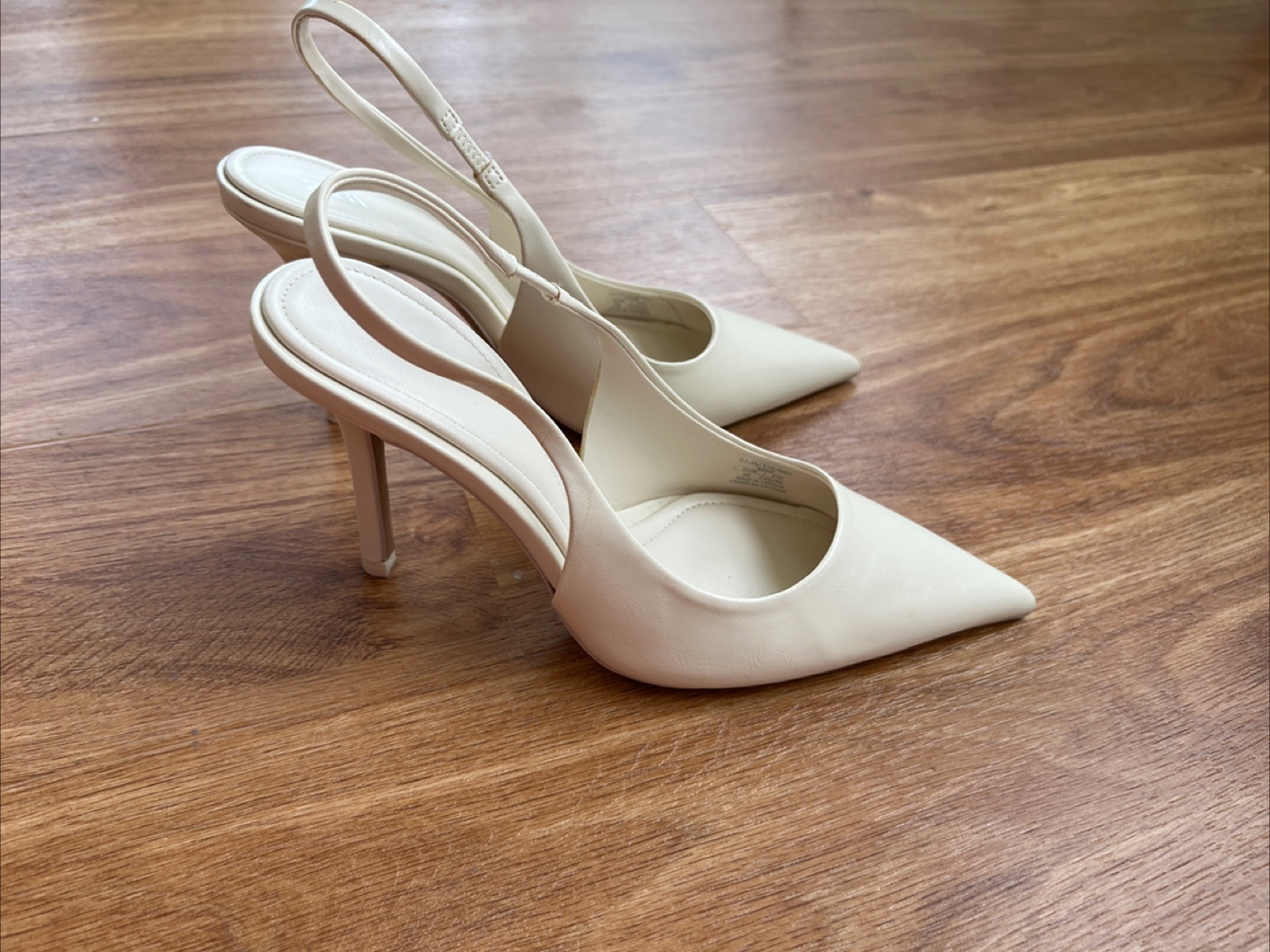 Zara Slingback Heels - Cream