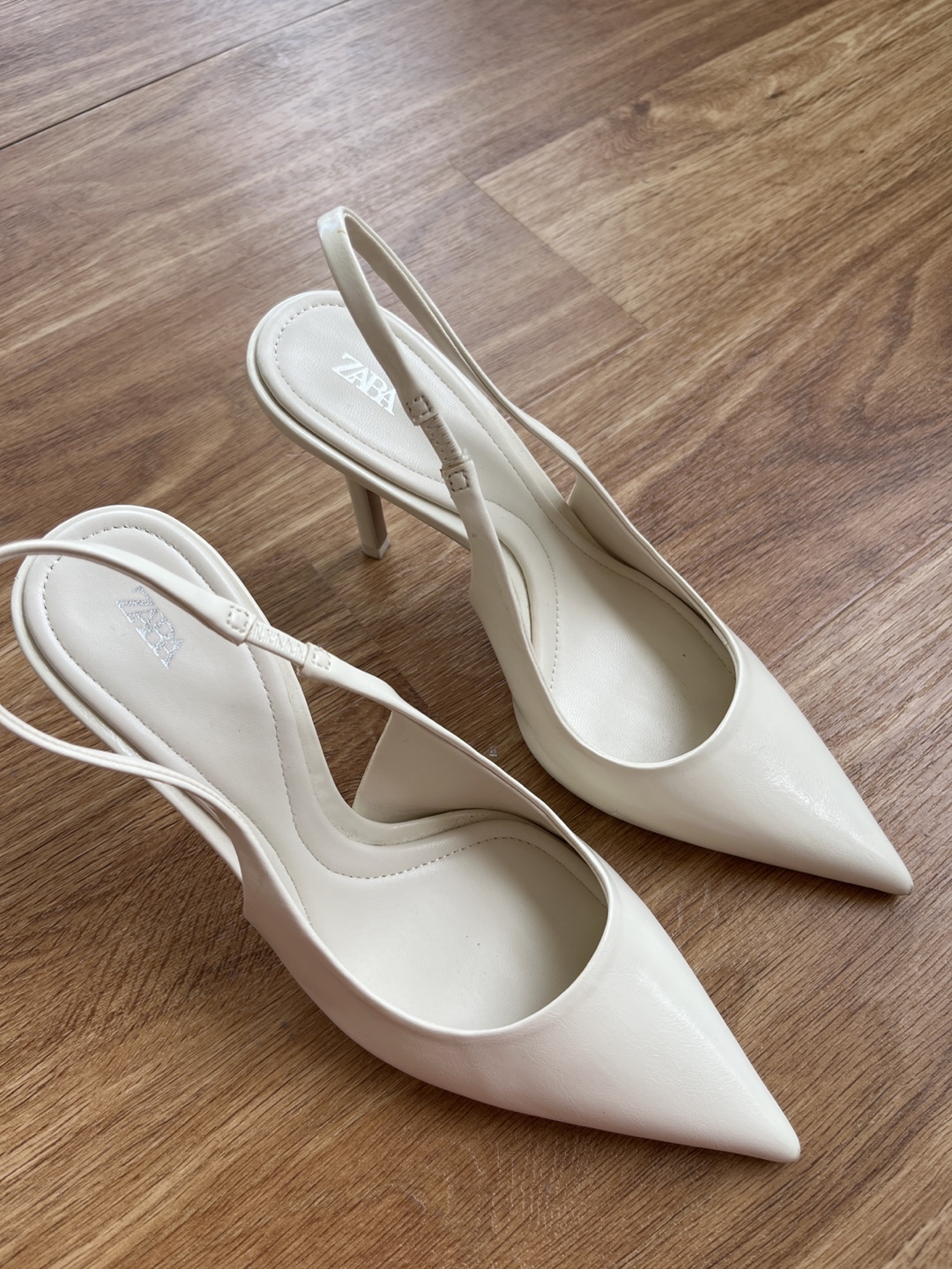 Zara Slingback Heels - Cream - photo 2