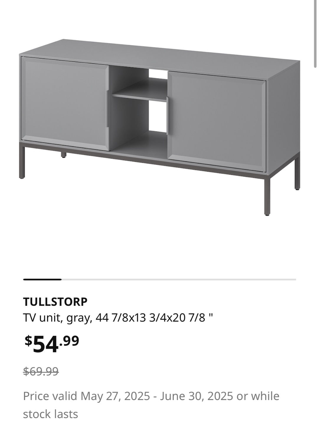 IKEA TULLSTORP TV Unit - Gray