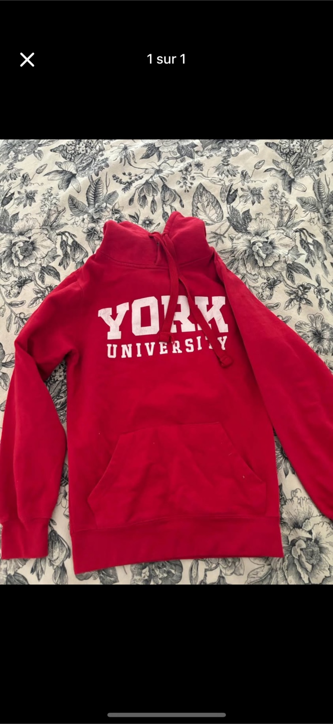 York University Red Hoodie XS