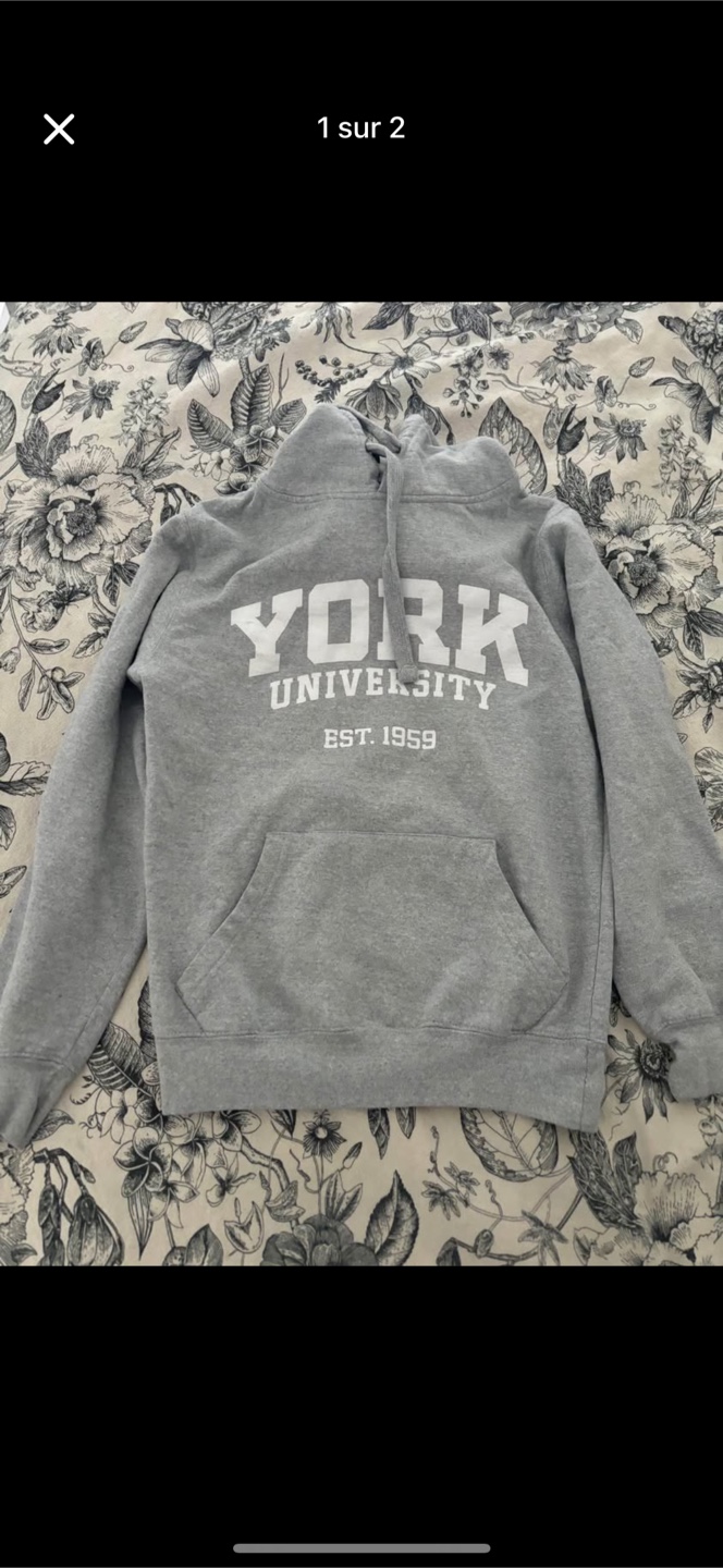 York University Grey Hoodie XS