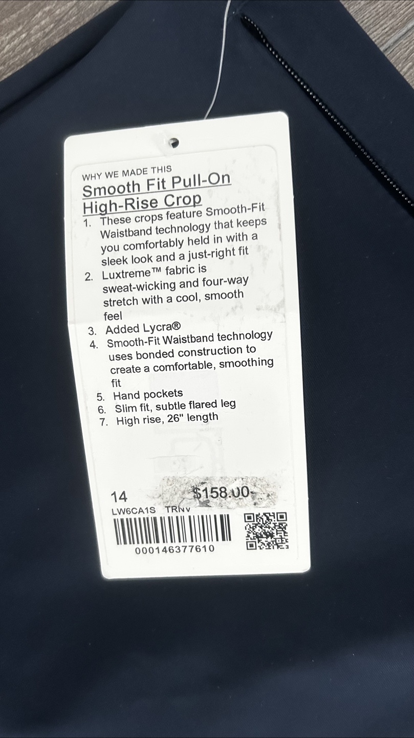 Lululemon Smooth Fit Pull-On High-Rise Crop 26”Navy blue - photo 4
