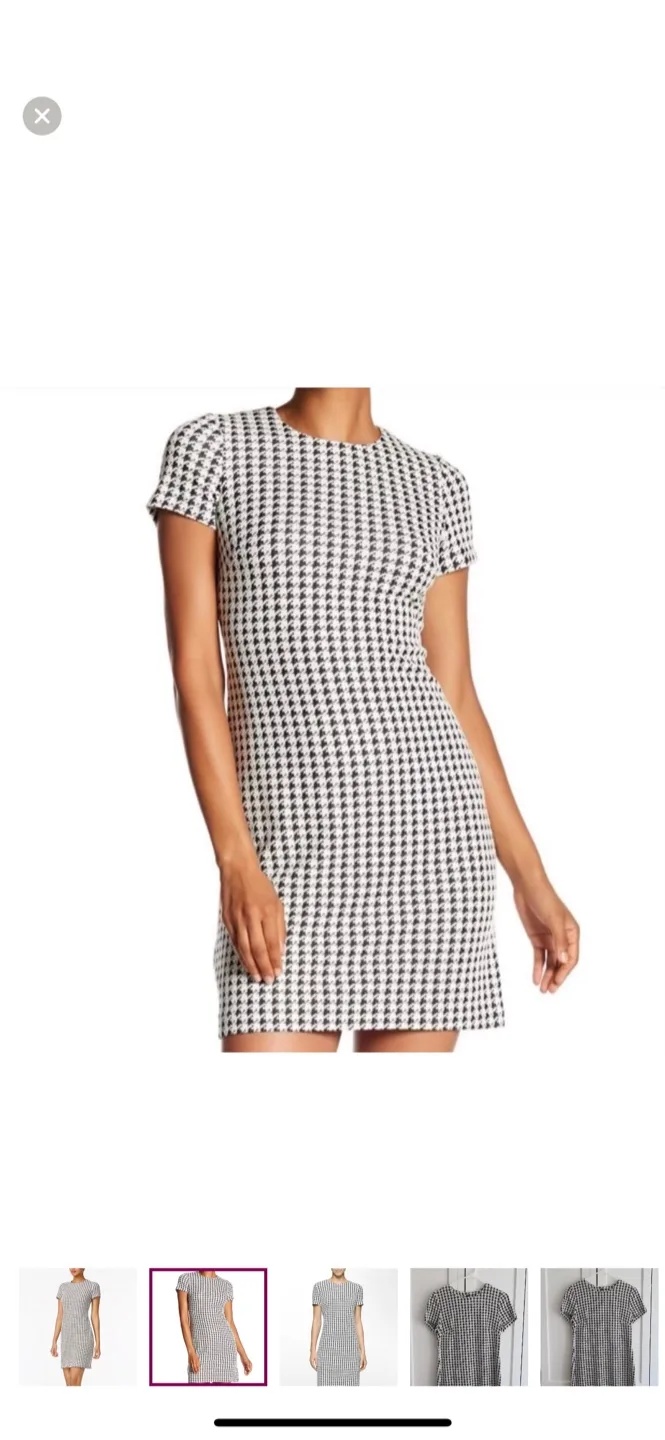Calvin Klein Houndstooth Shift Dress, Size 10 image indicator(2)