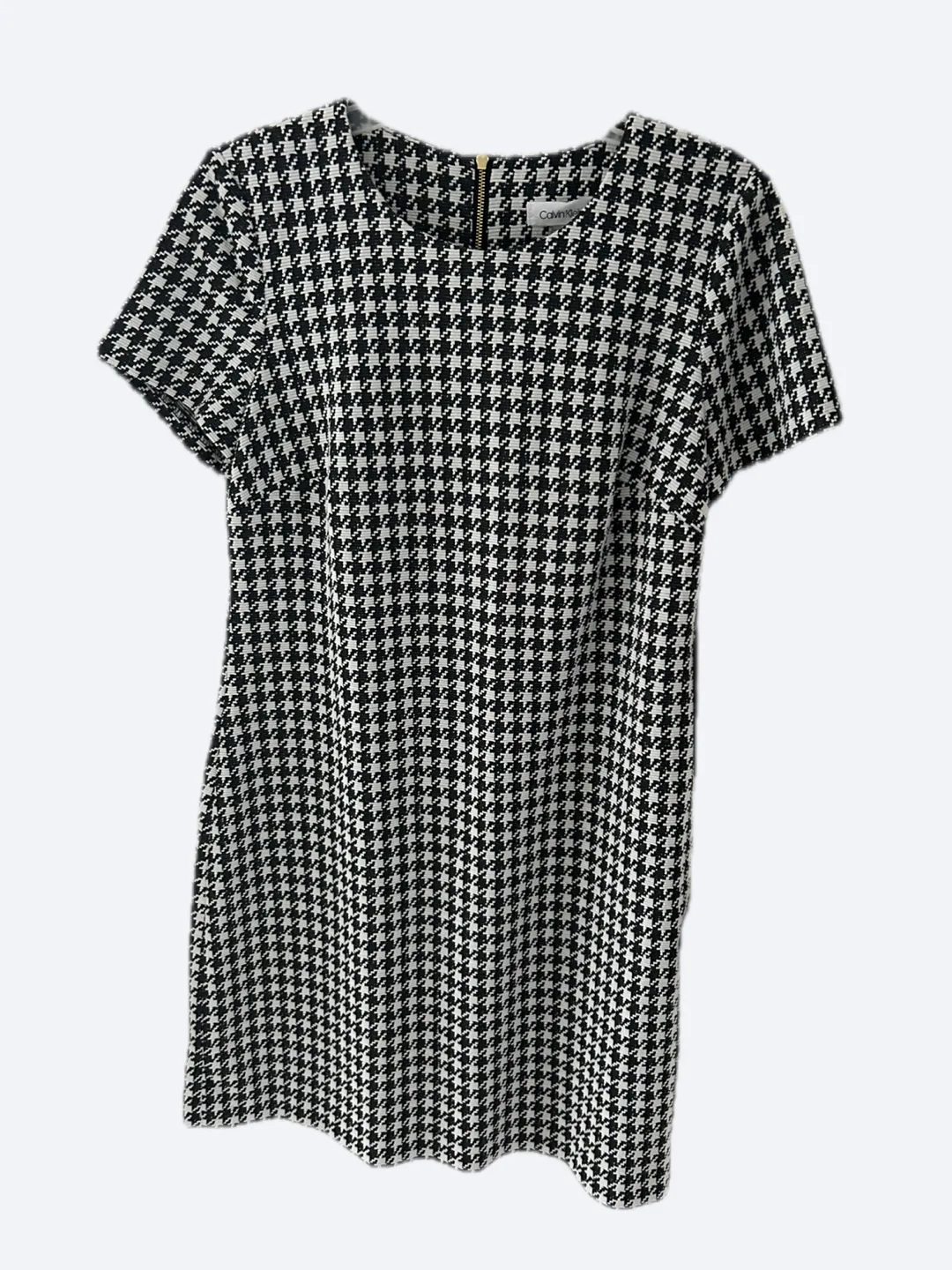 Calvin Klein Houndstooth Shift Dress, Size 10 image indicator(5)
