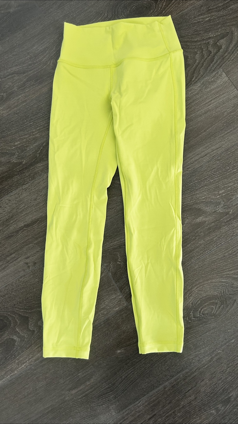 Lululemon Wunder Under 25”- Lemon Zest Size 6