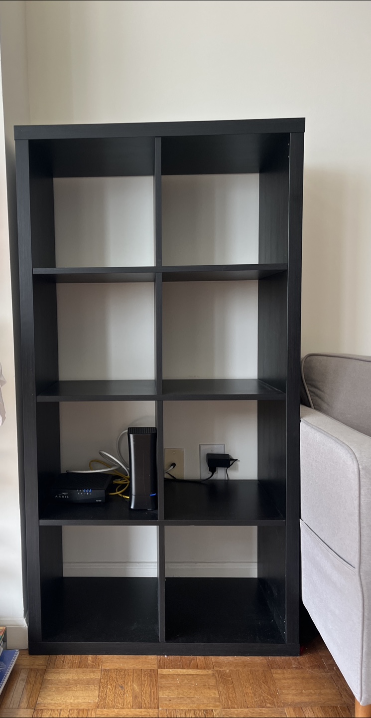 IKEA KALLAX 8 Cube Shelving Unit - Black-Brown - photo 2
