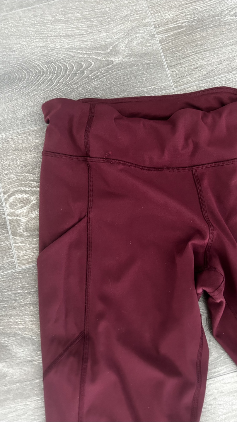 Lululemon Burgundy 7/8 Leggings Size 10 - photo 2