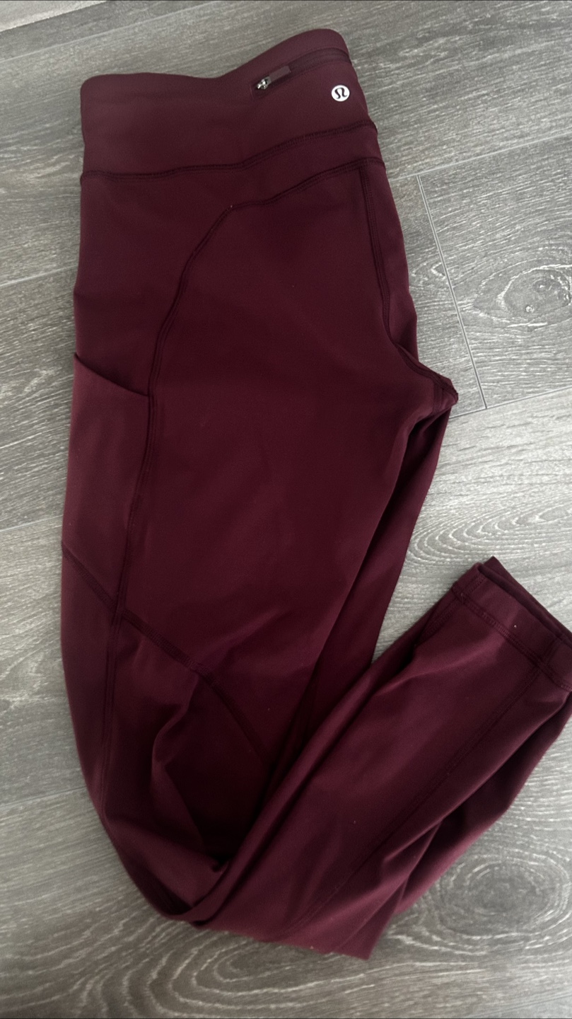Lululemon Burgundy 7/8 Leggings Size 10 - photo 5