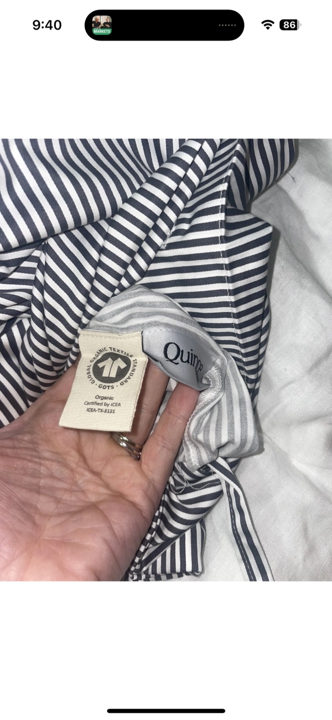 NEW Quince Twin Duvet Cover- organic cotton - photo 4