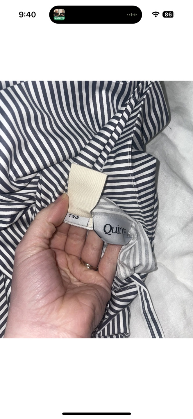 NEW Quince Twin Duvet Cover- organic cotton - photo 5
