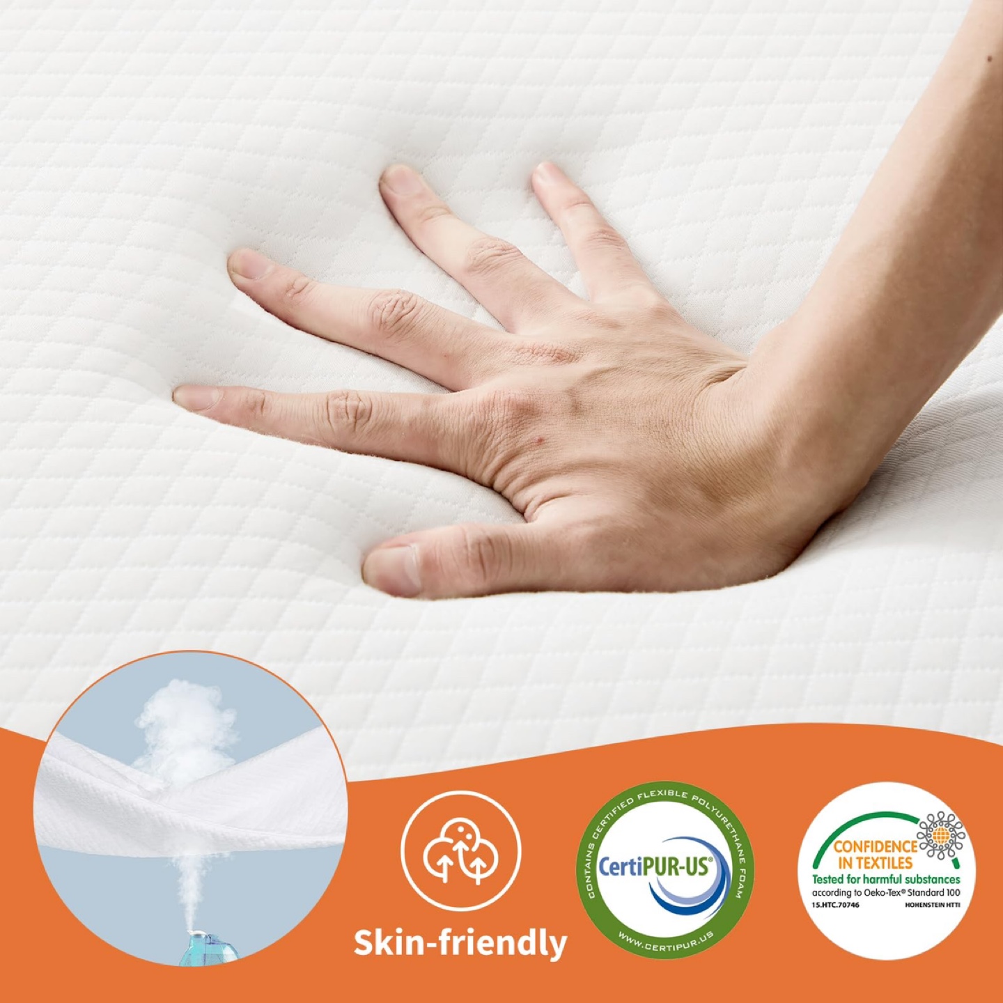 Simple Deluxe Folding Mattress Single 4-Inch, Tri-Fold - photo 2