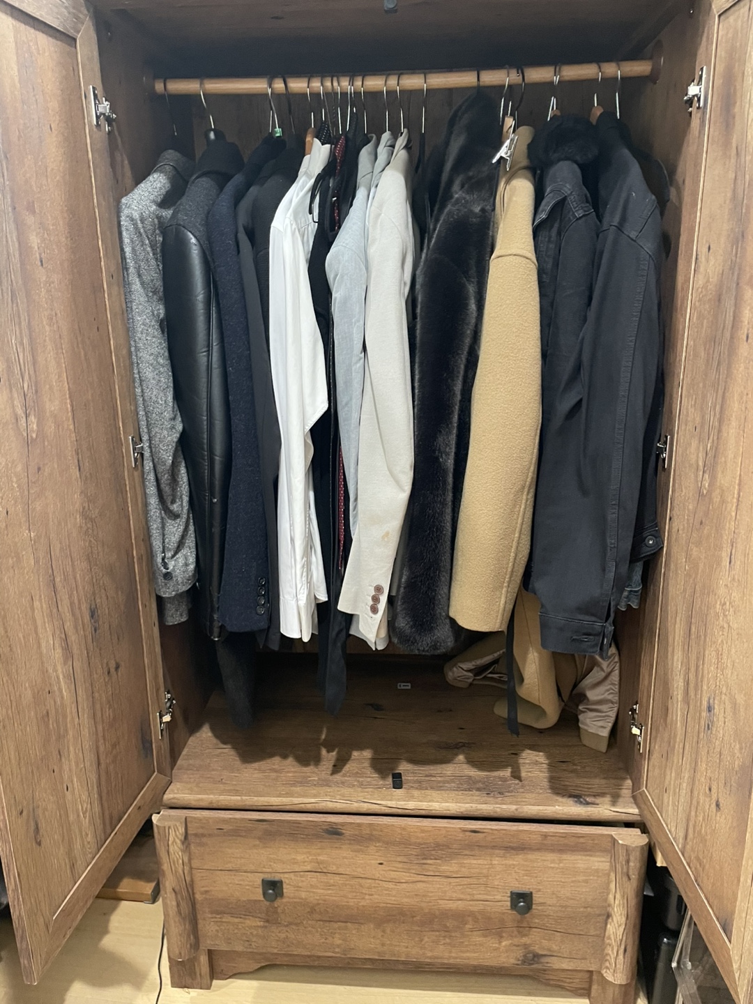 Wooden Armoire with Drawer - photo 2
