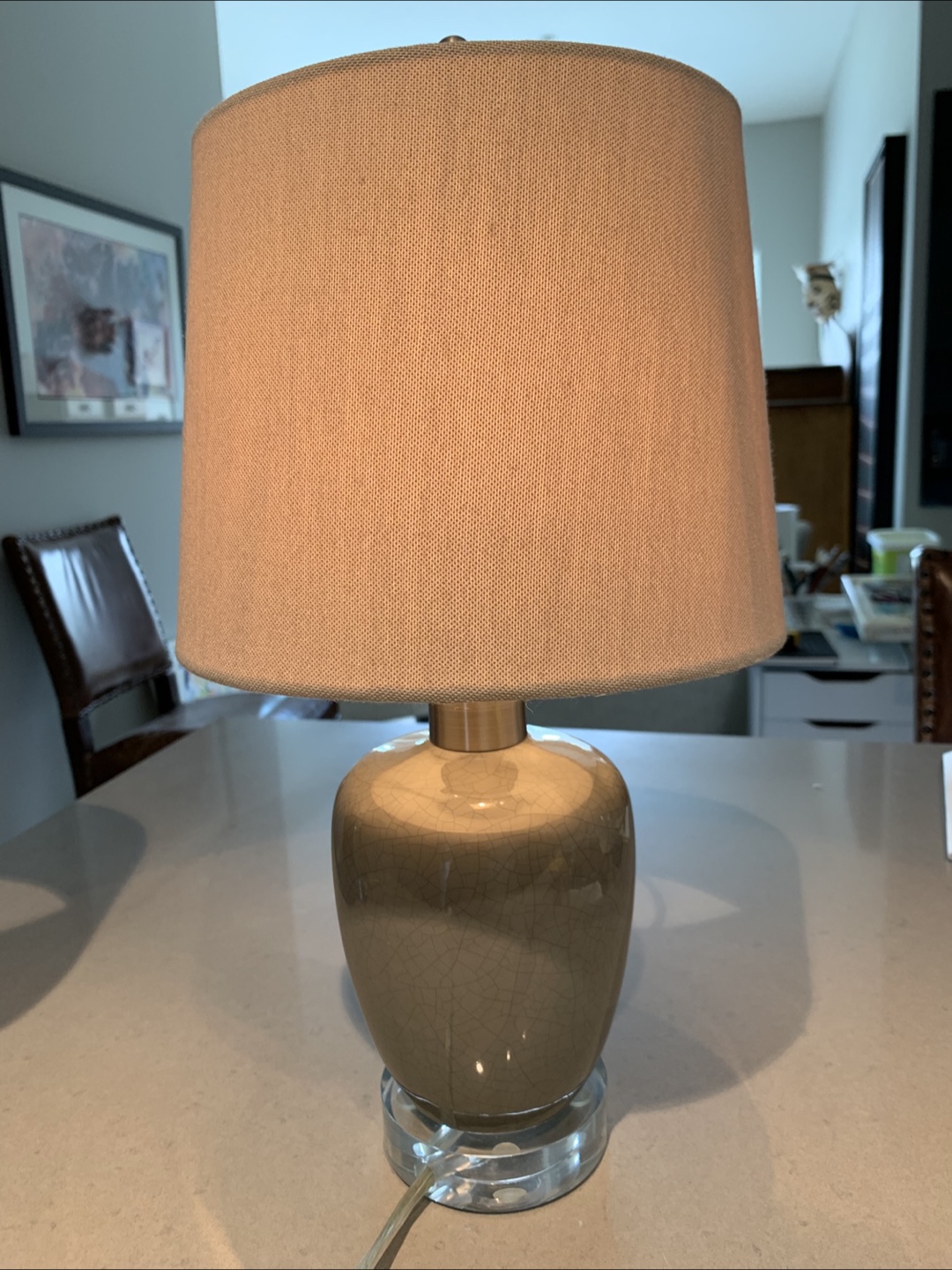 Set of 2 Sage Green Ceramic Table Lamps - photo 2