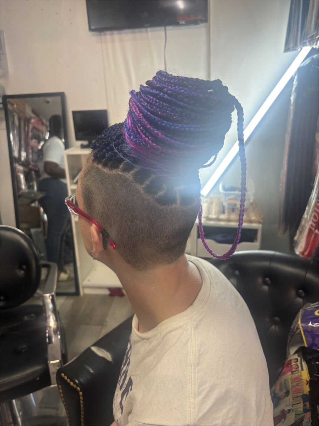 Purple and Blue Jumbo Braids