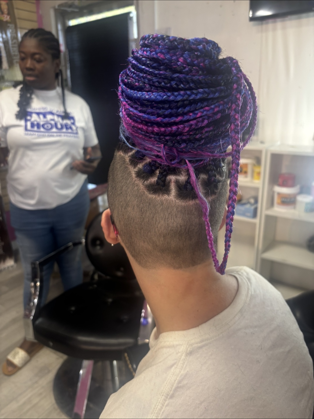Purple and Blue Jumbo Braids - photo 2
