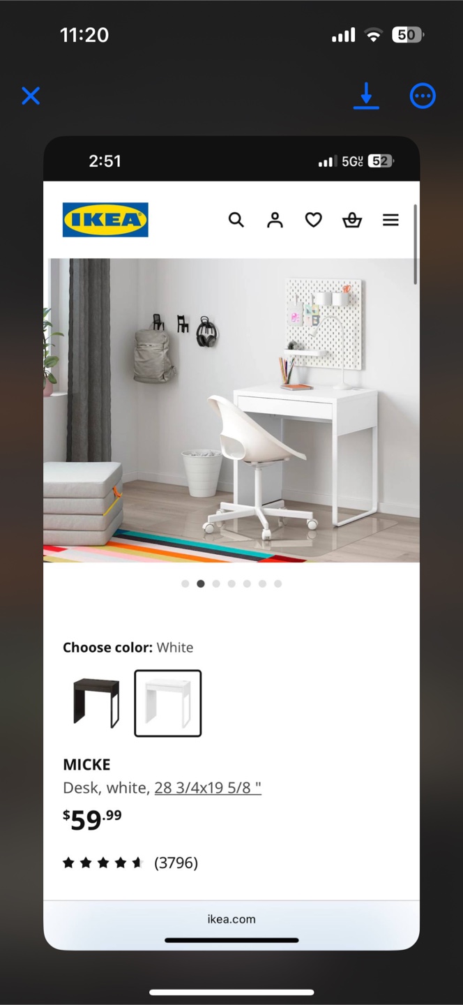 IKEA MICKE Desk - White - photo 2
