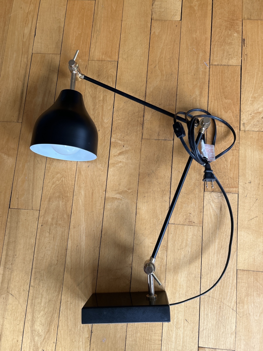 Black Swing Arm Desk Lamp
