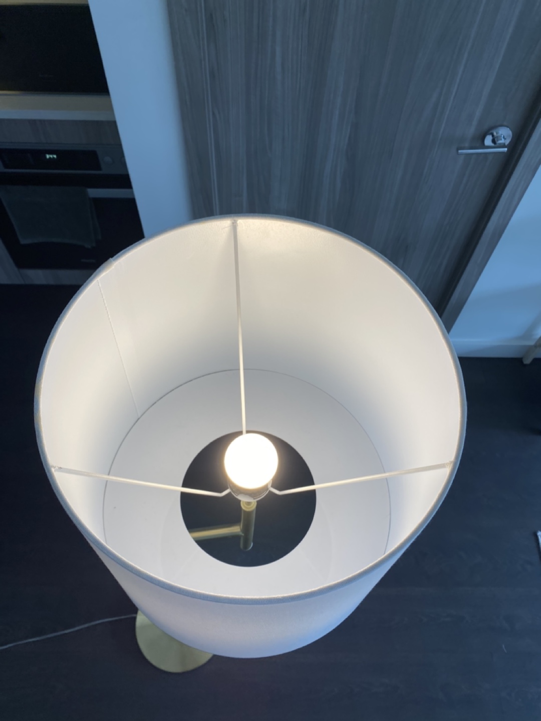 Gold Floor Lamp with White Shade - photo 4