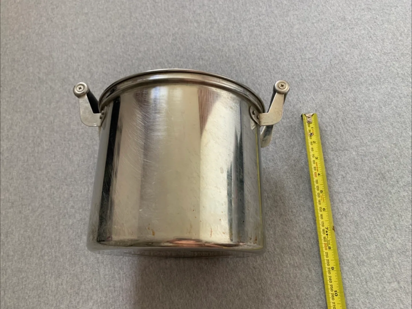 Stainless Steel Stock Pot with black wooden Handles #freecycle thumbnail