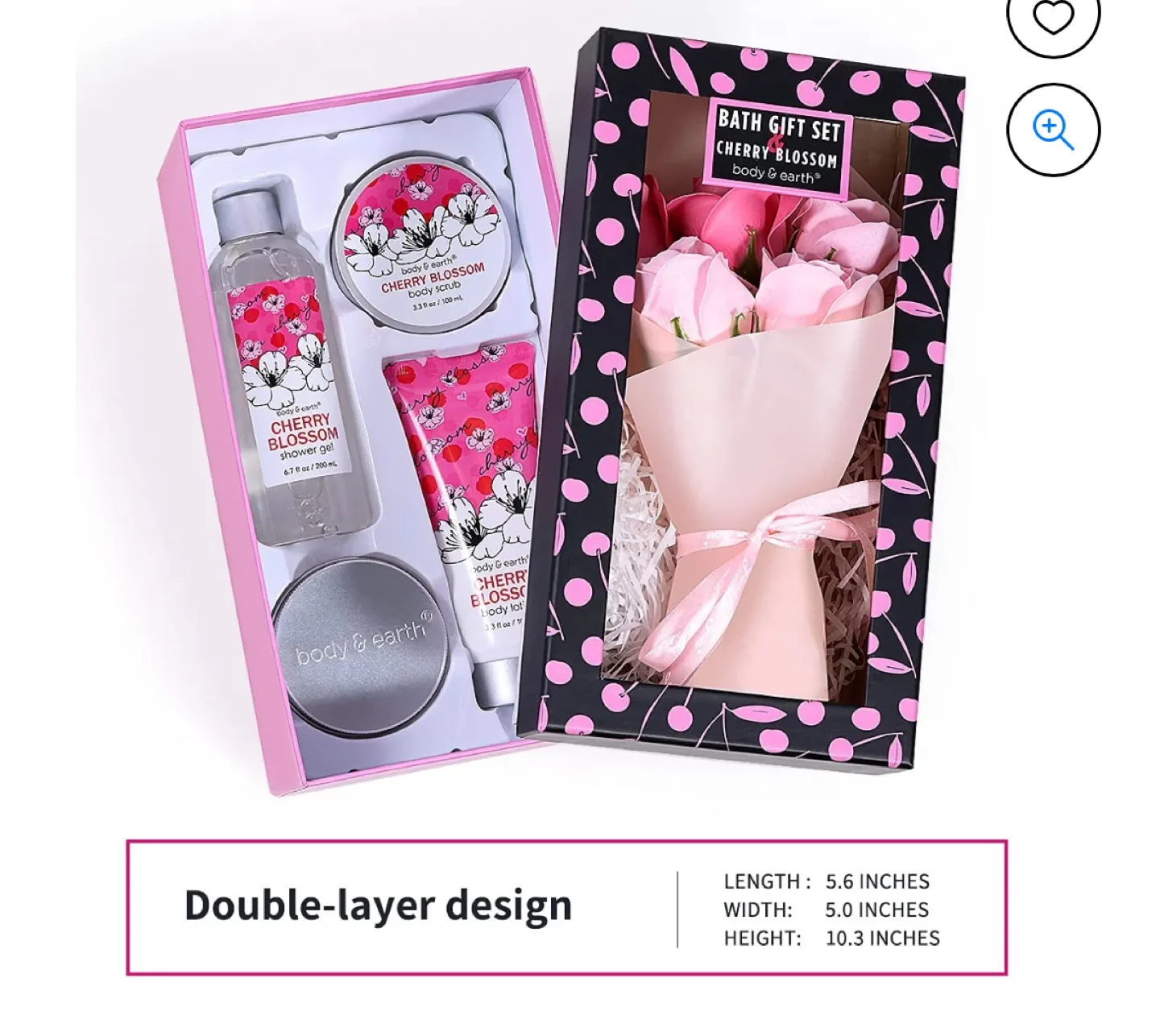 Body & Earth Cherry Blossom Bath Gift Set image indicator(2)