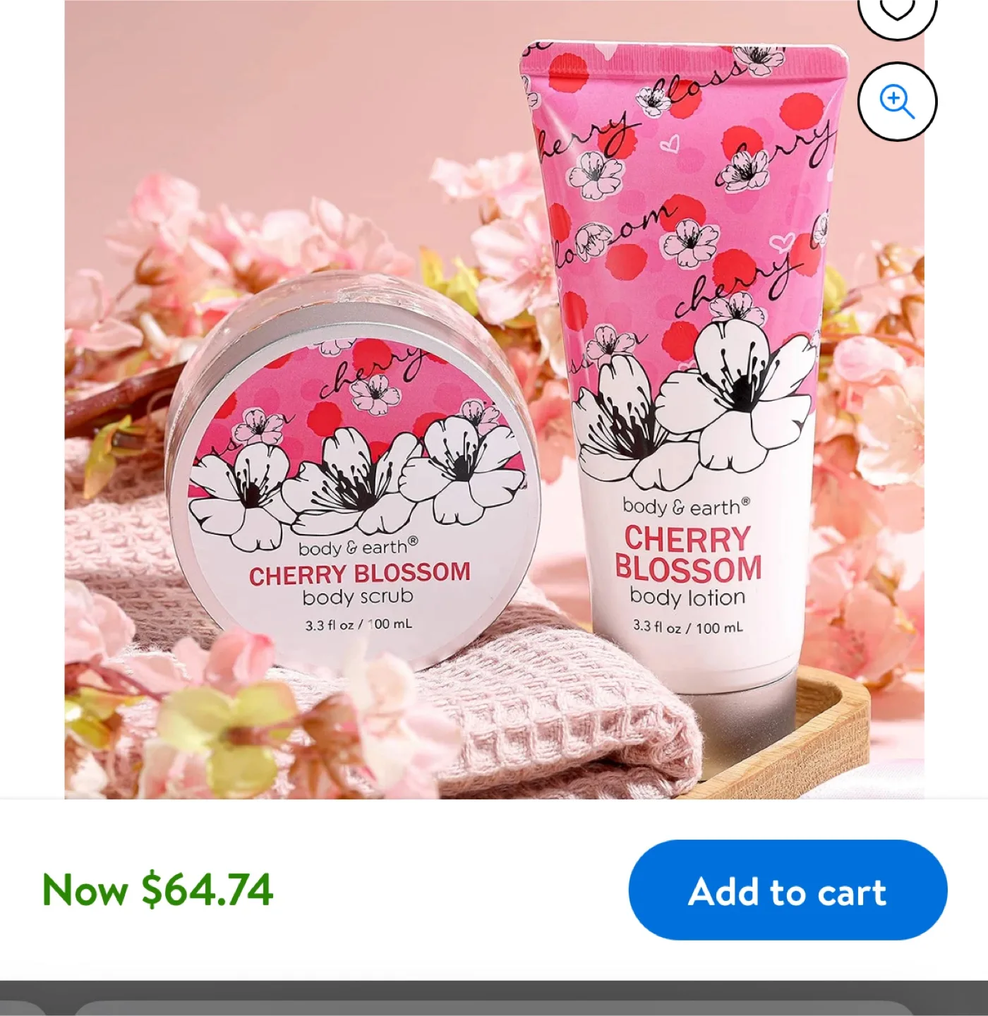 Body & Earth Cherry Blossom Bath Gift Set image indicator(5)
