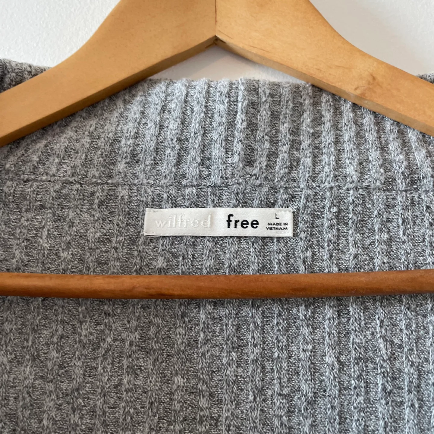 Willed Free Grey Ribbed Crop Top Size L image indicator(2)