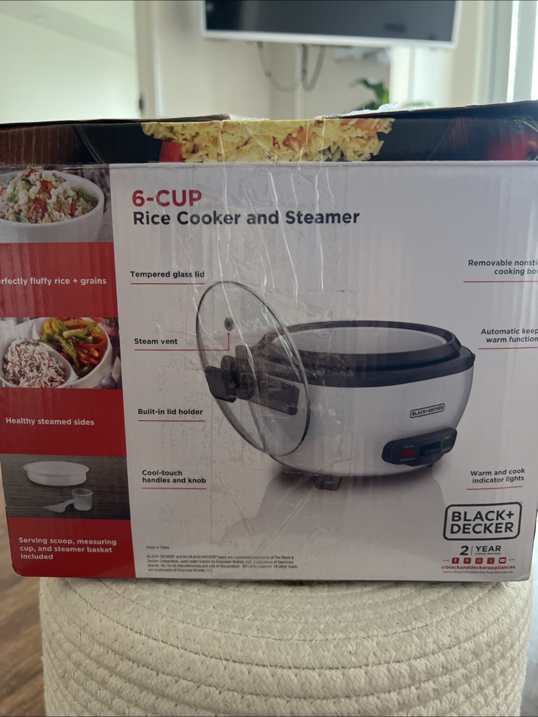 Black+Decker 6-Cup Rice Cooker and Steamer - photo 2