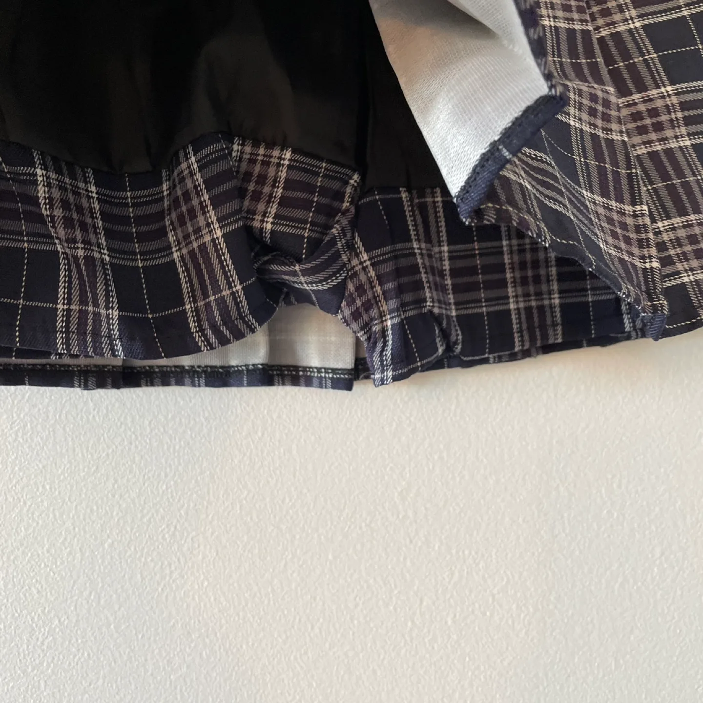 Pleated Plaid Mini Skirt Size Small image indicator(3)