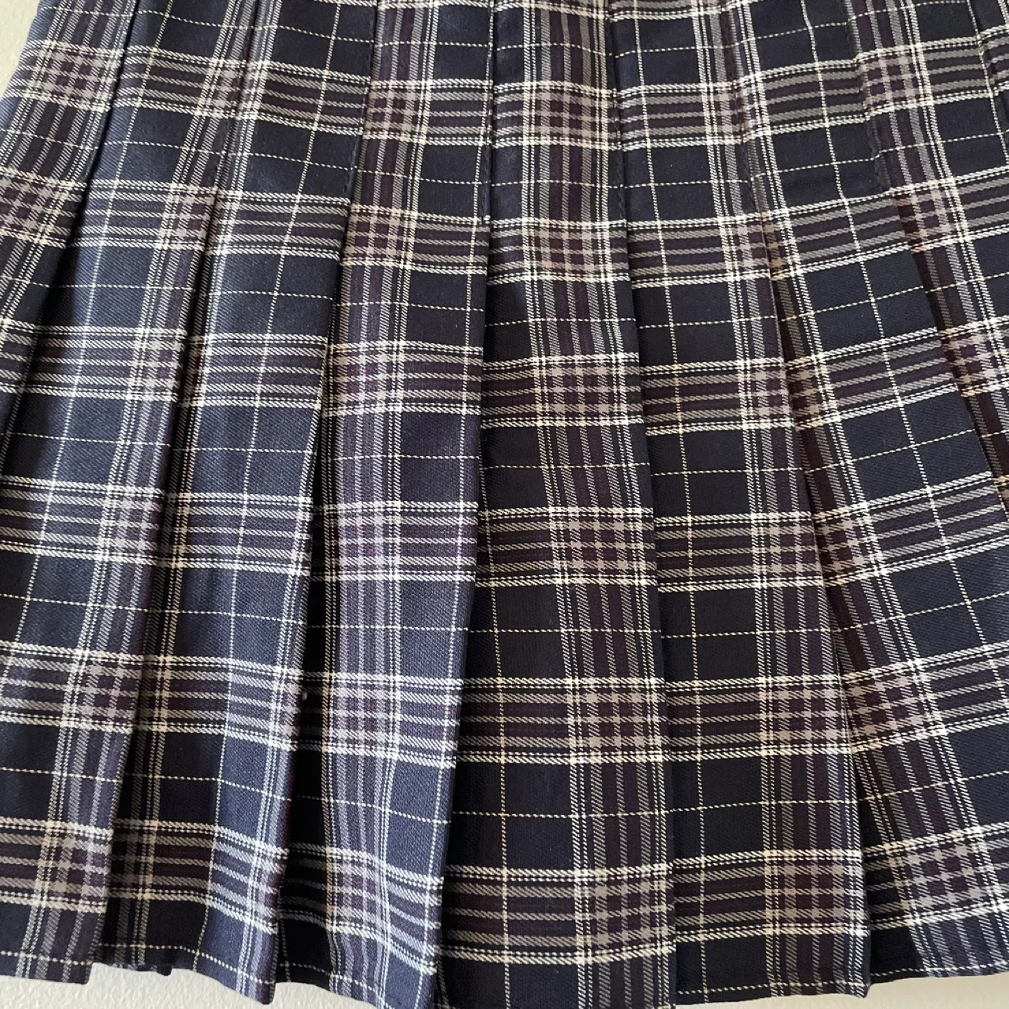 Pleated Plaid Mini Skirt Size Small image indicator(2)
