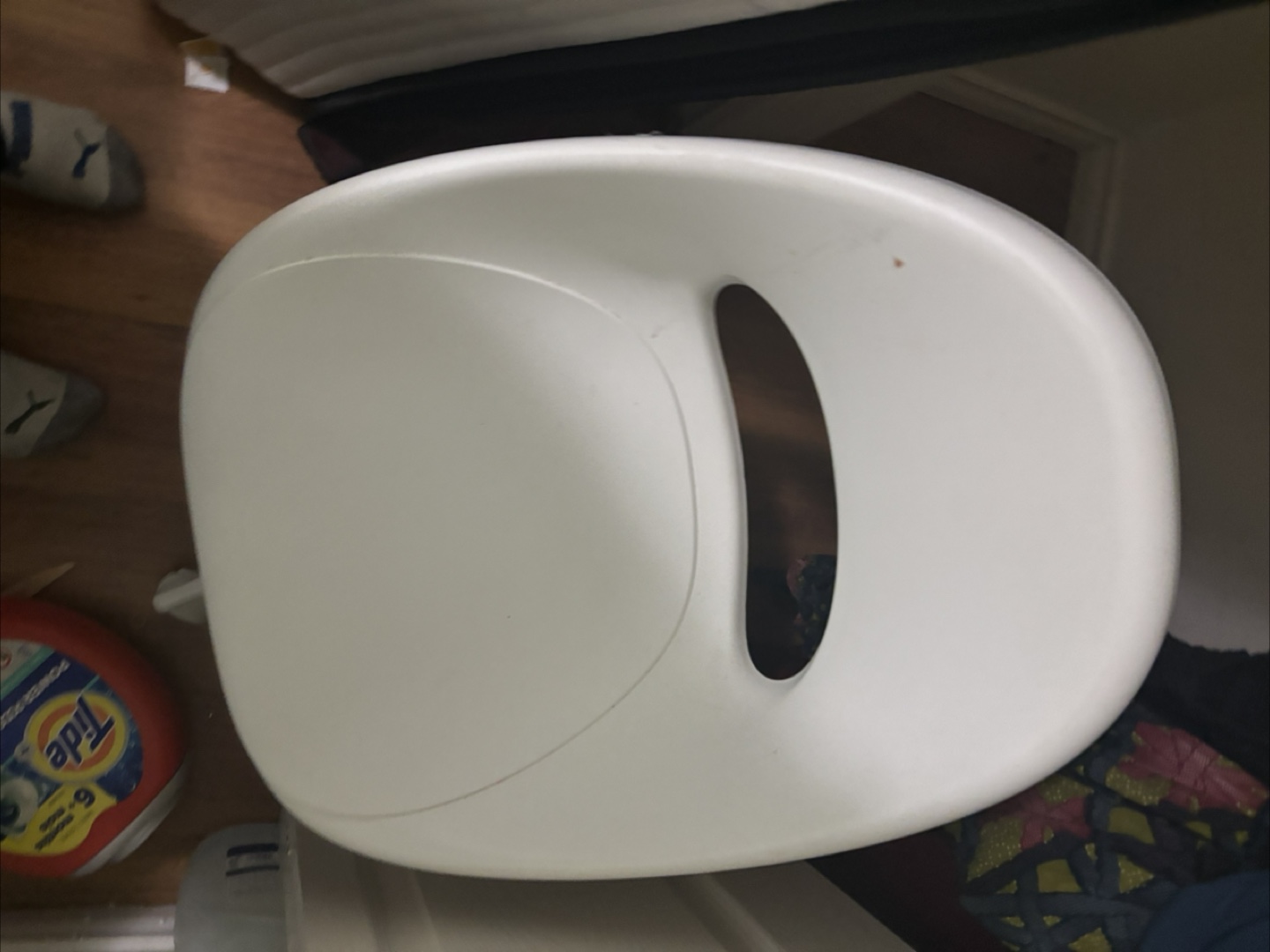IKEA White Plastic Swivel Chair