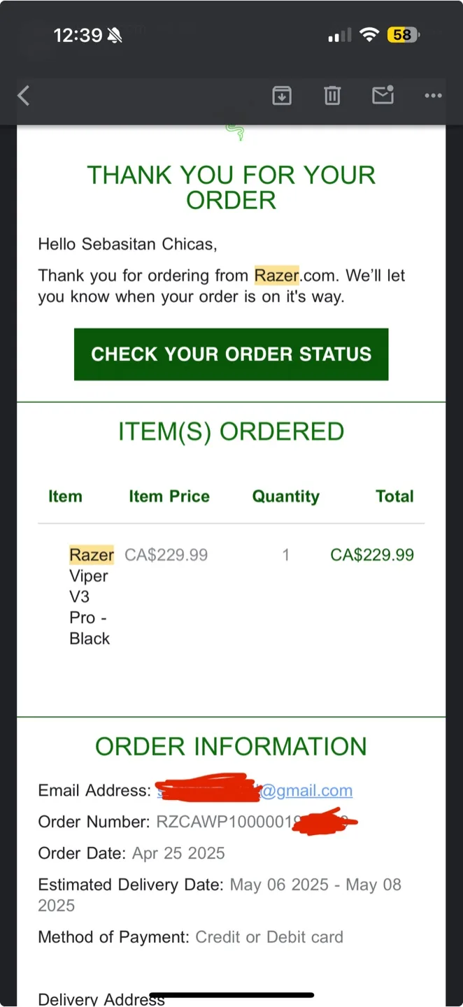 Razer viper v3 pro open box only used once image indicator(5)