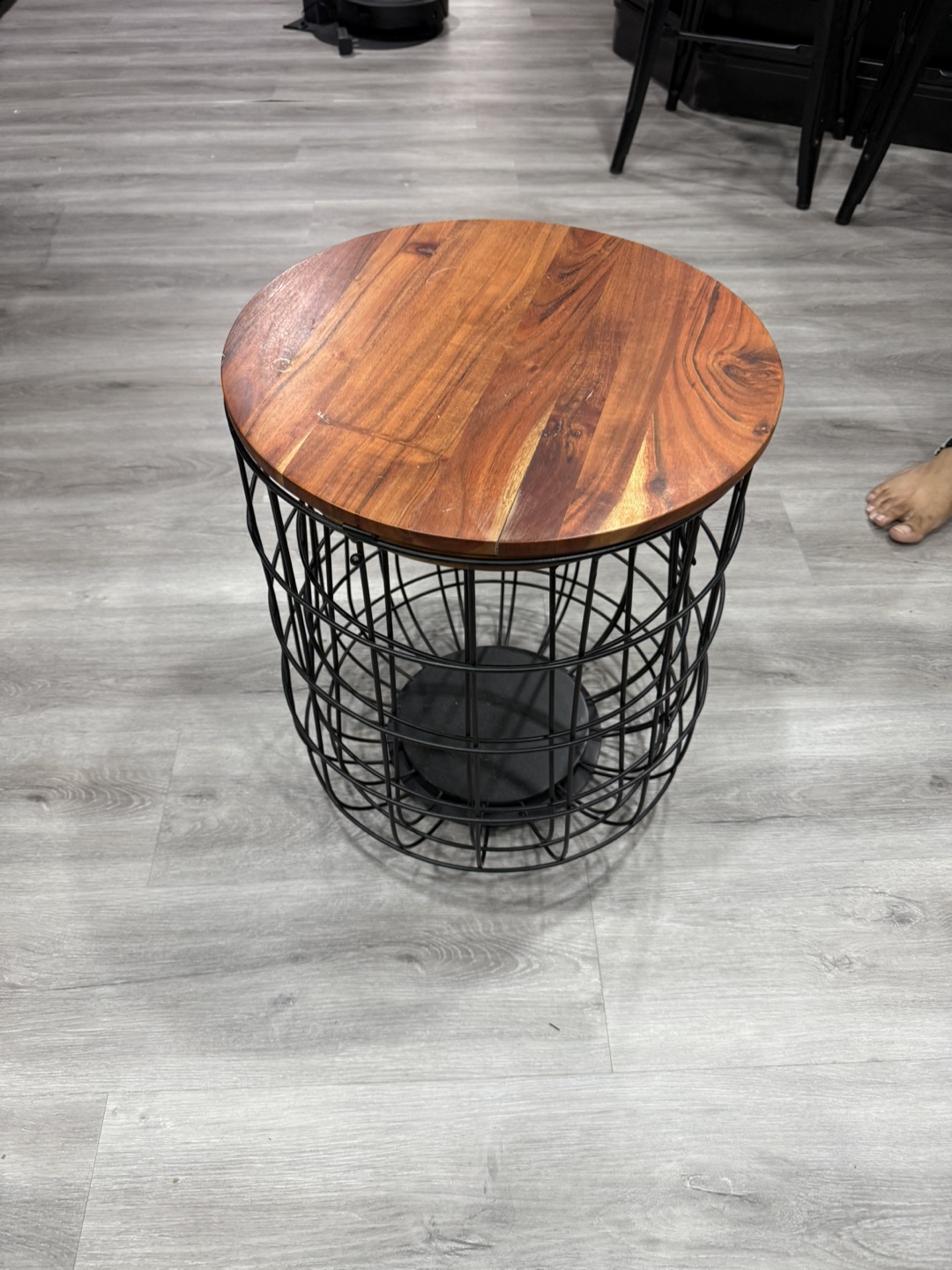 Set of Two Industrial-Style Side Tables with storage - photo 3
