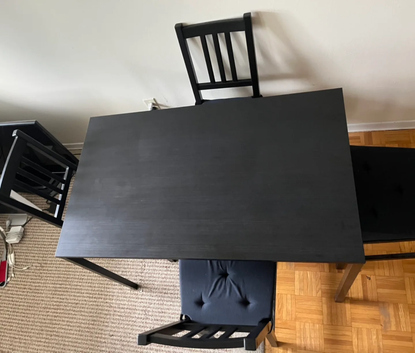 Black Dining Table Set with Four Chairs image indicator(3)