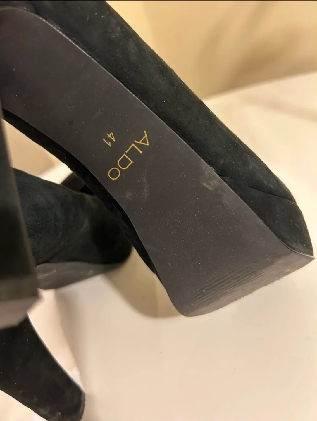 Aldo Black Suede Heels image indicator(3)