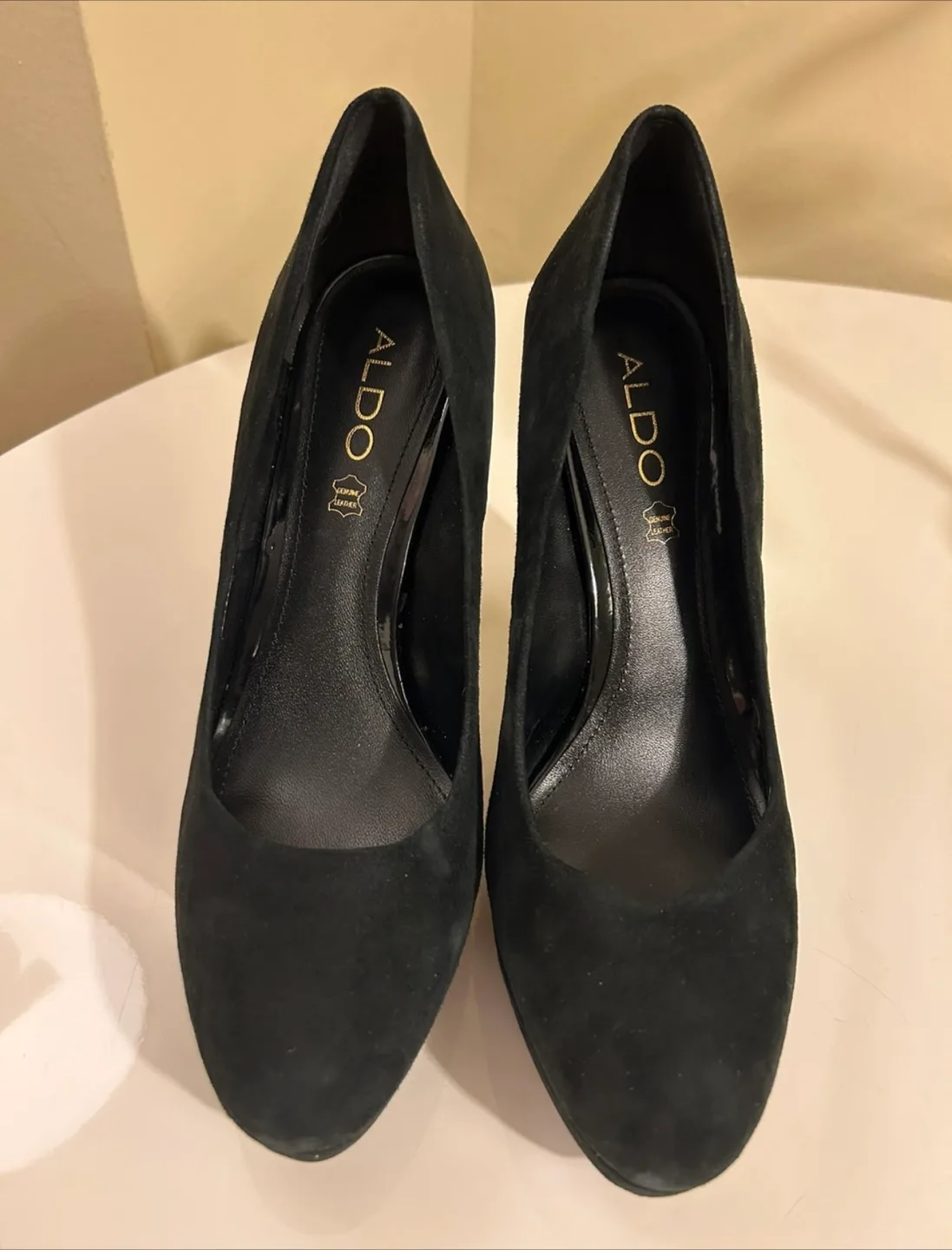 Aldo Black Suede Heels image indicator(2)