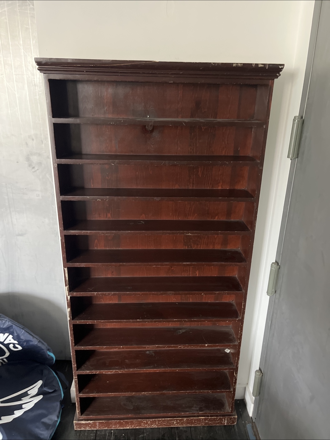 Tall Wooden Bookcase - photo 2