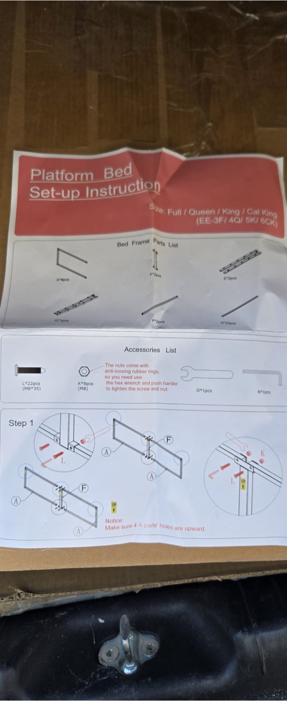 OPEN BOX Lutown-Teen 18 Inch Queen Bed Frame Heavy Duty - photo 5