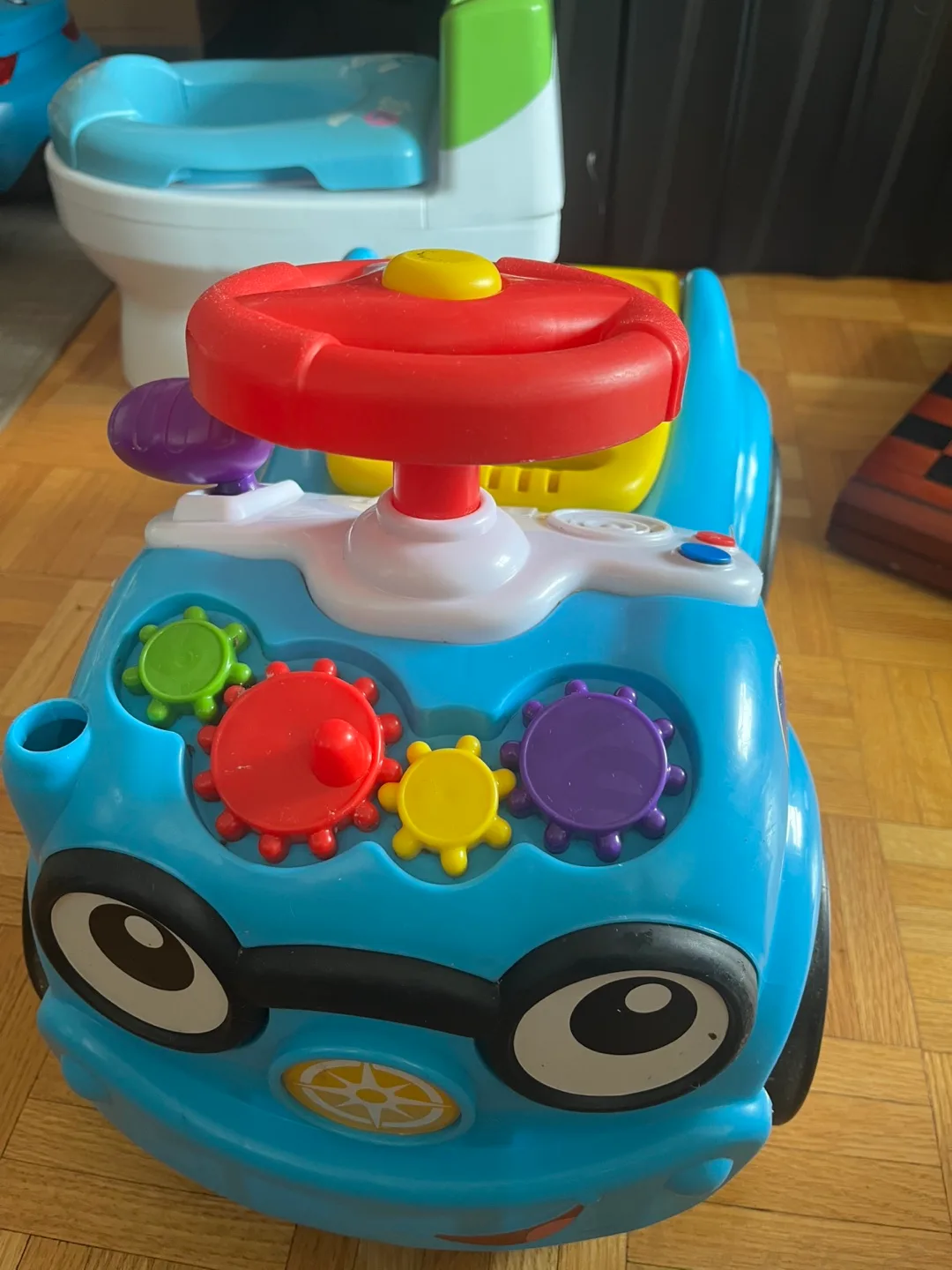 Kids' Ride-On Toy Car with Gears and Steering Wheel thumbnail