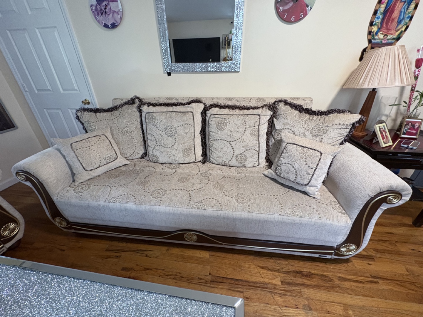 Ottomanson Washington Beige Sofa Set with Storage