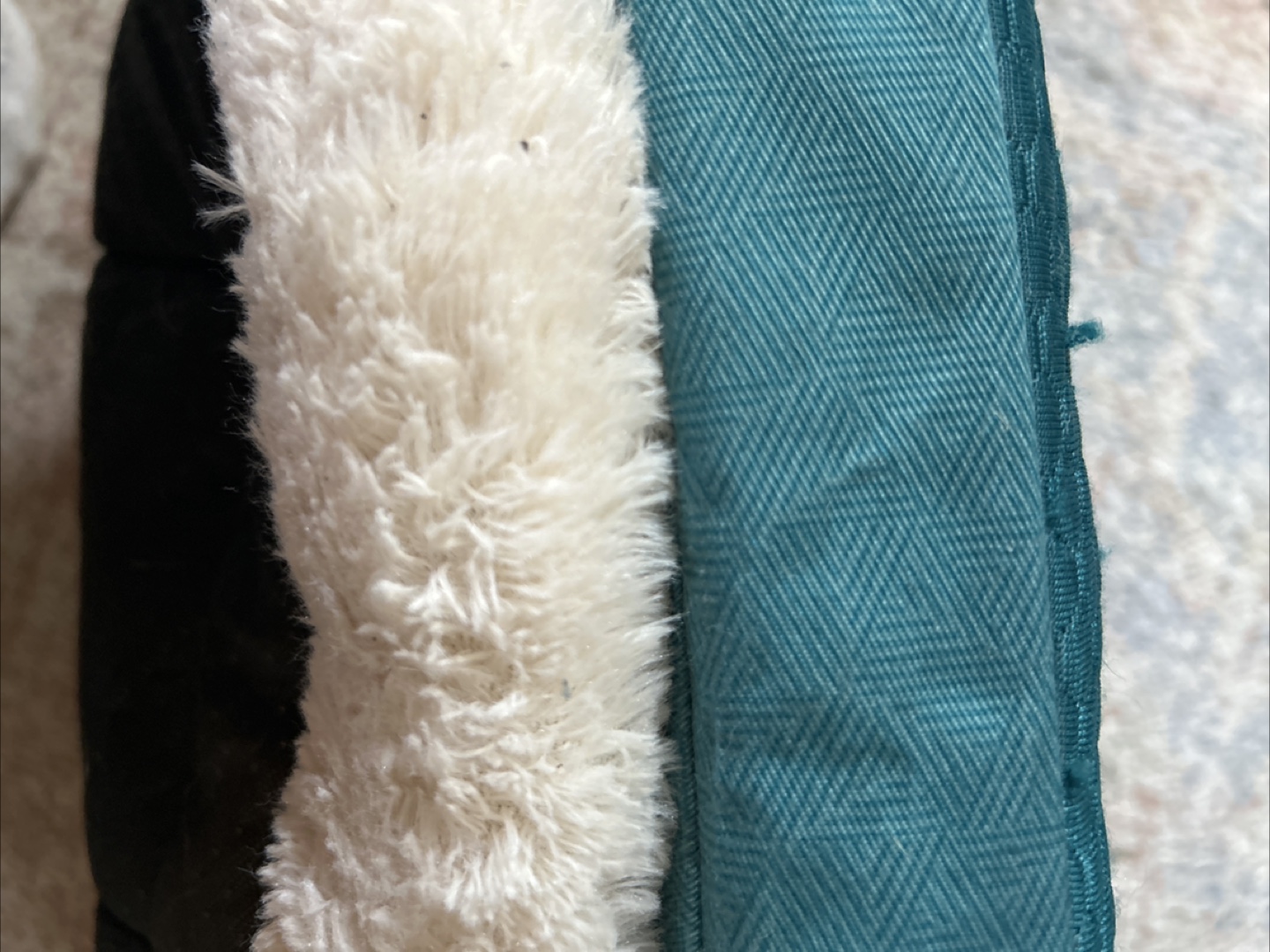 Two Pet Beds - Cream & Teal - photo 3