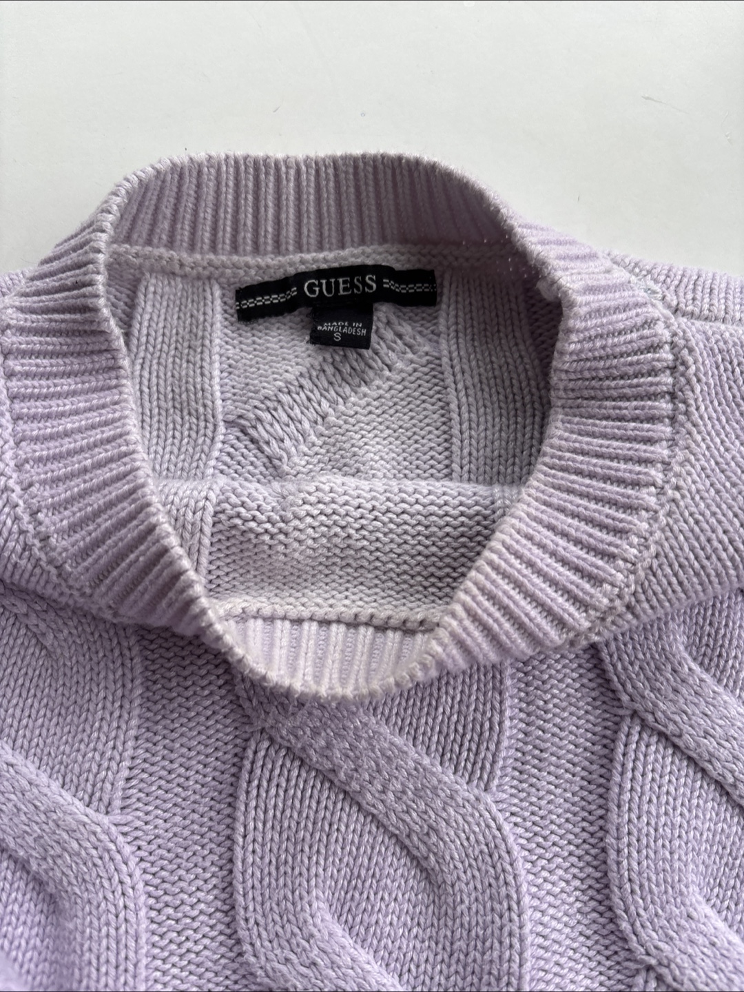Lavender Guess Cable Knit Sweater - photo 3