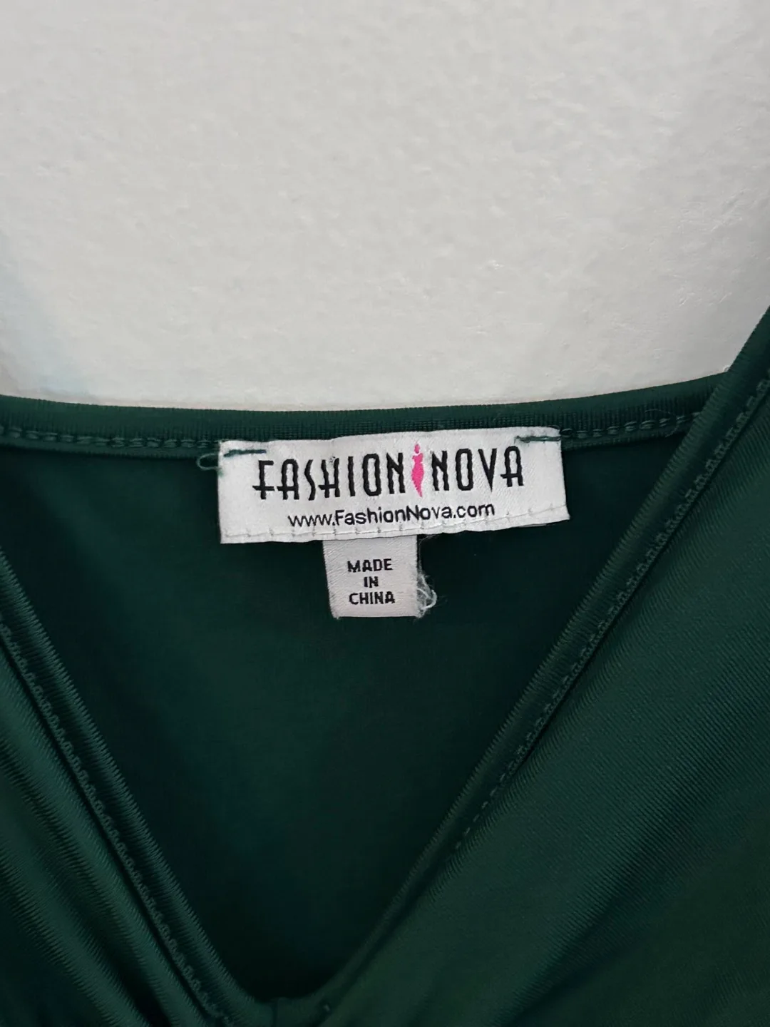 Fashion Nova Forest Green Scrunch Dress image indicator(2)