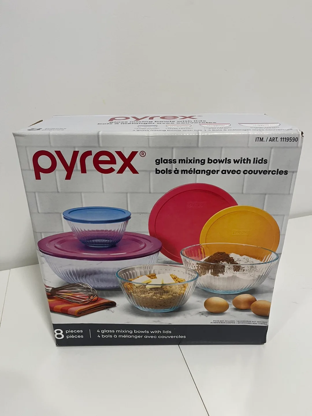 pyrex limited edition 8-Piece Glass Mixing Bowl Set with Lids thumbnail