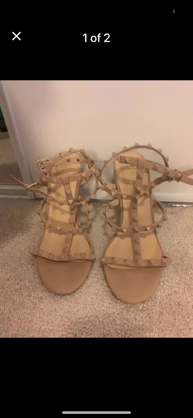 Nude studded heels image indicator(2)