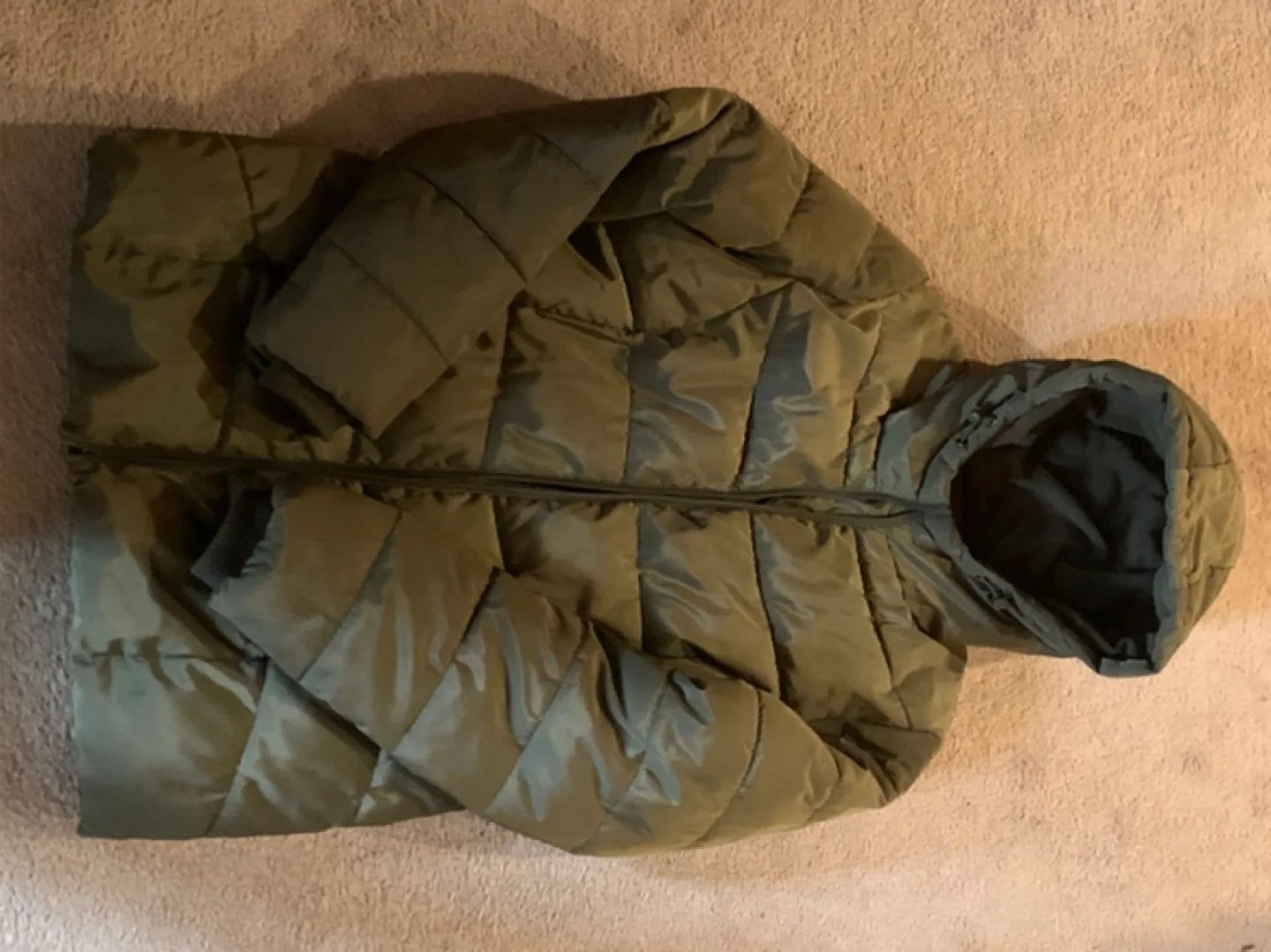 George Women's Olive Green Hooded Puffer Jacket - Size M image indicator(10)