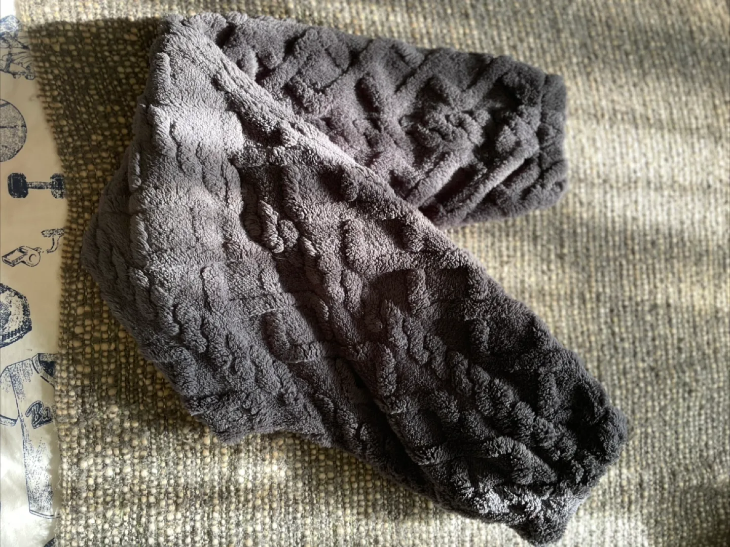 Cozy Dark Grey Fleece Pants image indicator(3)