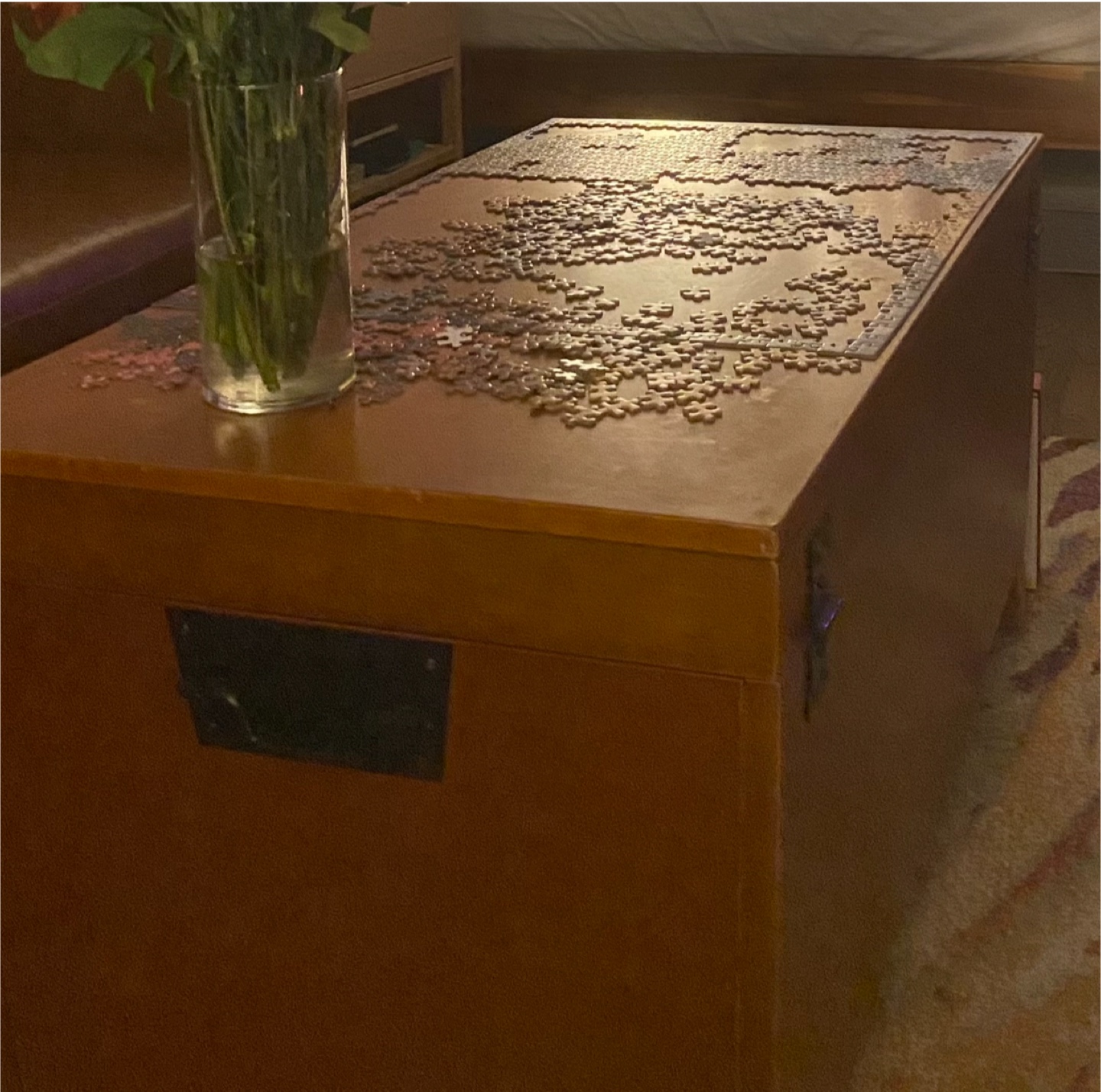 Wooden Coffee Table Storage Trunk #Freecycle - photo 4