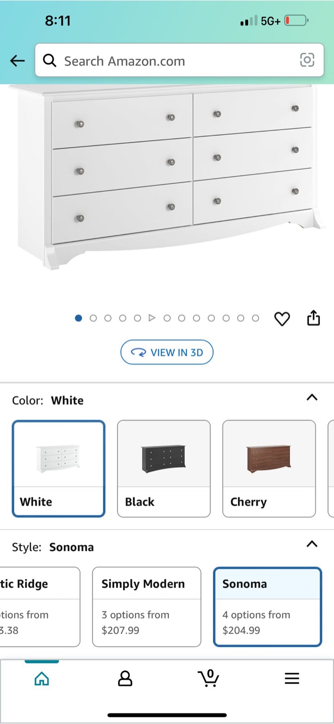 Sonoma White Six-Drawer Dresser - photo 5